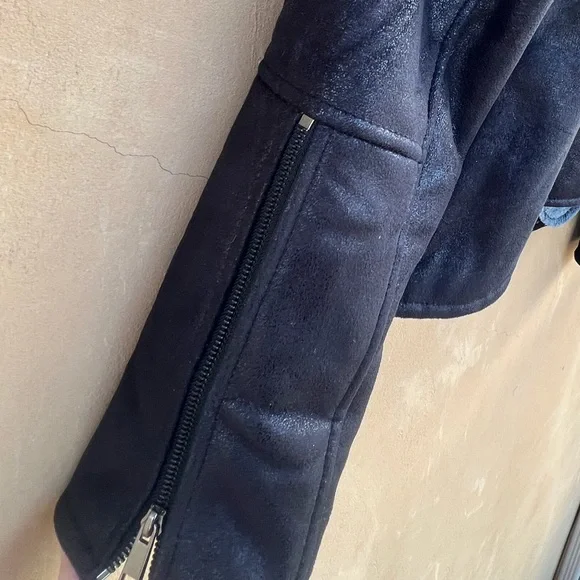 Cache Moto Dressy Faux Jacket size Large - Picture 5 of 13